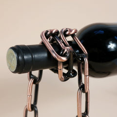 Magic Iron Chain Wine Bottle Holder.