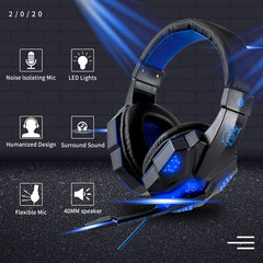 Led Light Wired Gamer Headset.