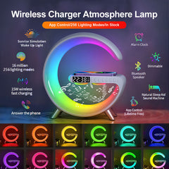 Bluetooth Speaker Wireless Charger Lamp.