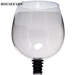 HOUSEEYOU Creative Red Wine Champagne Glass Cup with Silicone Seal Drink Directly from Bottle Crystal Glasses Cocktail Mug 260ML.