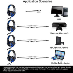 Led Light Wired Gamer Headset.