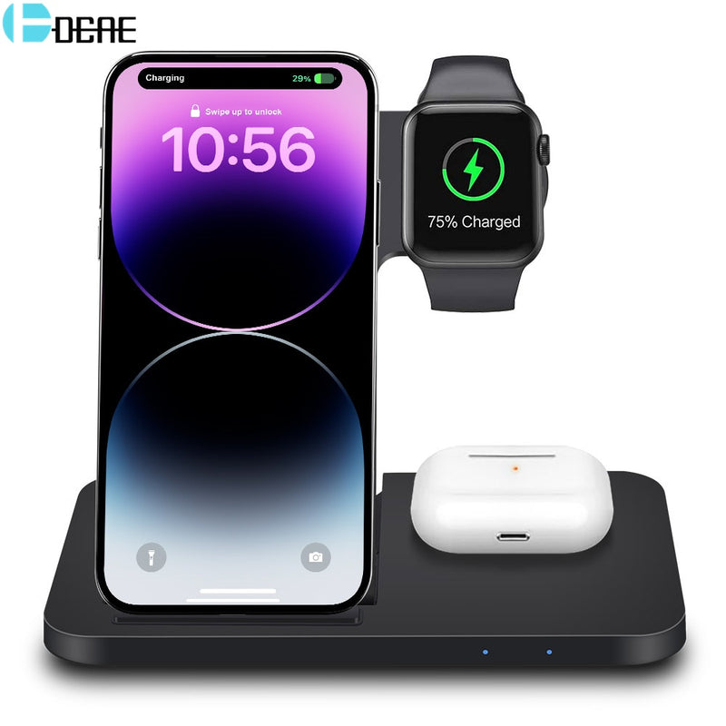 3in1 Wireless Fast Charger Dock Station.