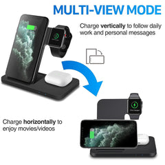 3in1 Wireless Fast Charger Dock Station.